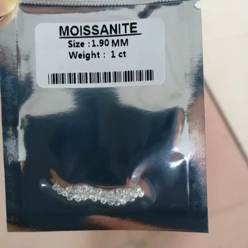 

1.9mm FG Color Loose Moissanite Stone Round Excellent Cut VVS1 Loose beads Total 1ct Carat about 37pcs