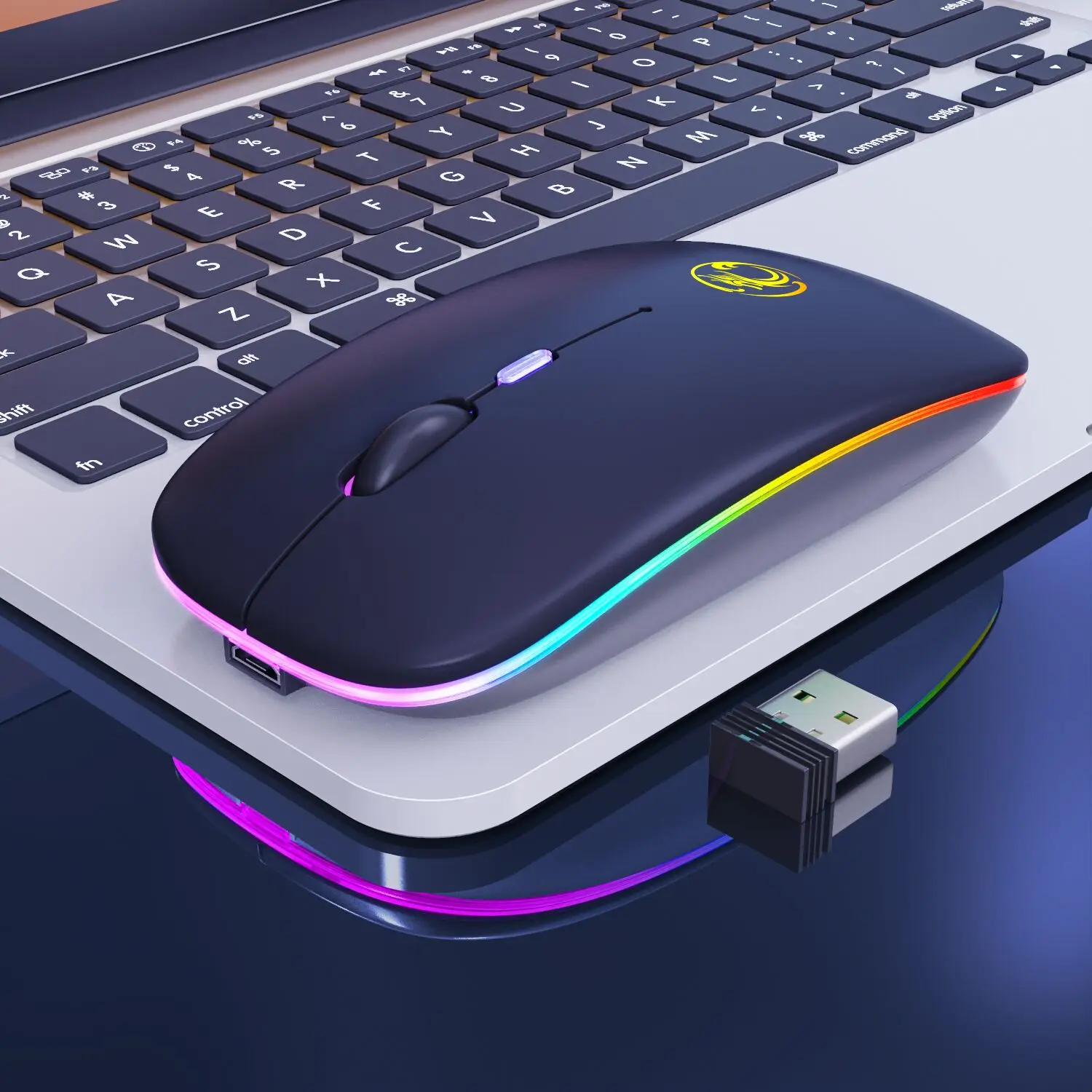 RGB беспроводная компьютерная мышь, перезаряжаемая, светодиодный, бесшумная, эргономичная, USB Mause, с подсветкой, оптическая мышь для геймера, для ПК, ноутбука|Мыши| | АлиЭкспресс