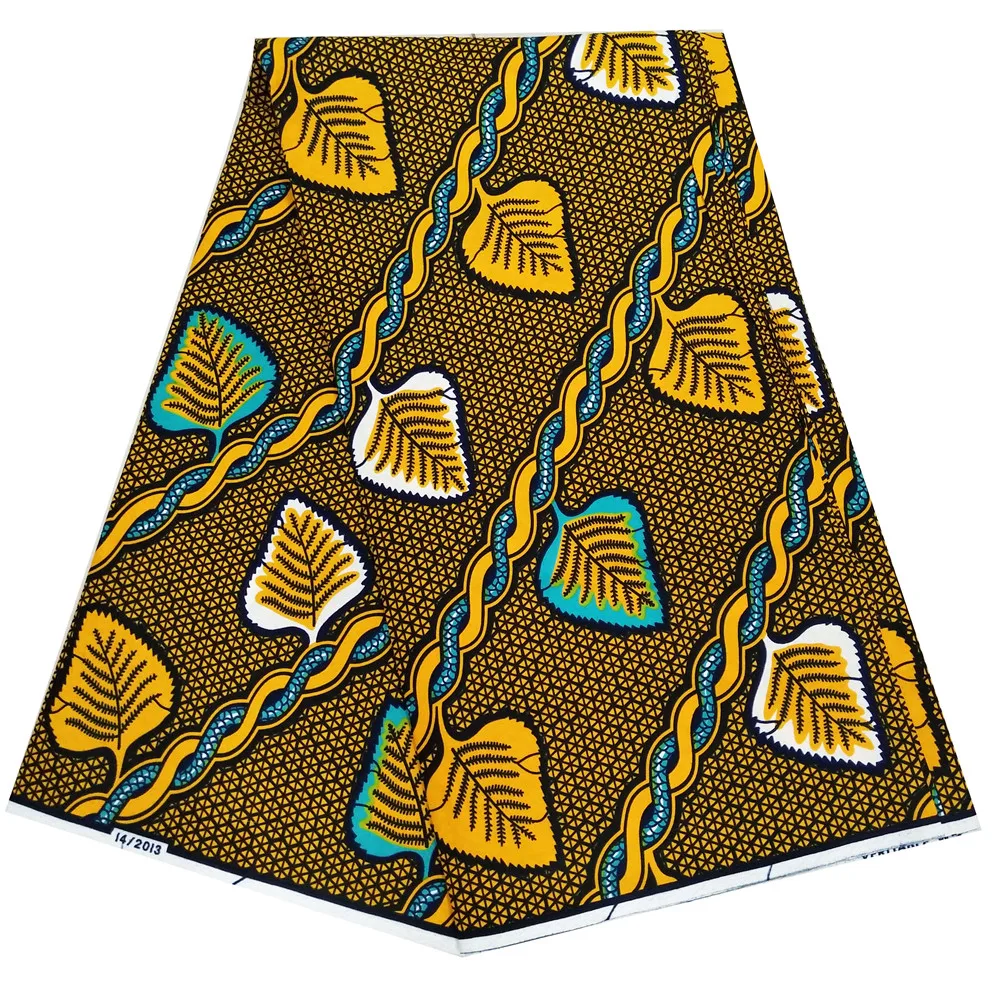 Ткань из Нигерии Африканский Воск Чистый хлопок ткань Африканская вощеная ткань принтом настоящий воск печать 6 ярдов материалы для свадебного платья