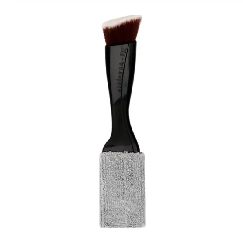 Car Cleaning Brush Double Head for Air Conditioner Vent Panel Crack Dust Remover - Color Name: Black