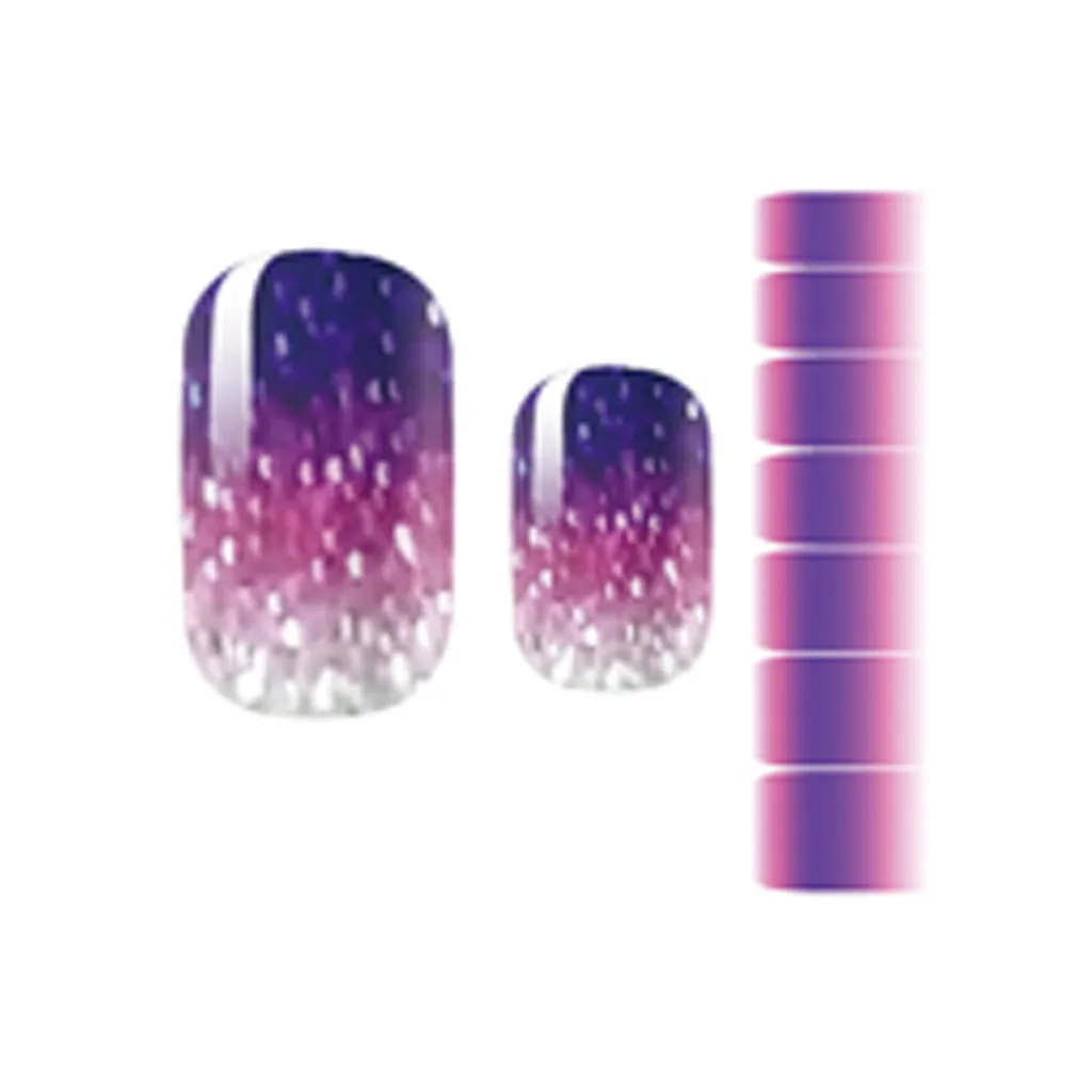 Наклейки для ногтей 2 шт. обертывания наклейки Красота пудра-Глиттер для ногтей наклейки градиенты цвет полное покрытие водопереводимая бумага красивая