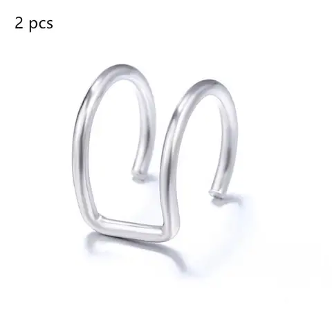 5Pcs/Set Ear Cuff Gold Leaves Non-Piercing Ear Clips Fake Cartilage Earring Jewelry For Women Men