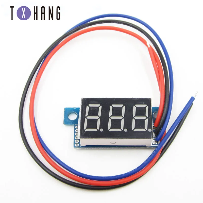 

0.36 inch DC 0-30V 3-digit digital display voltmeter mini yellow LED digital panel voltmeter diy electronic tantalum capacitor