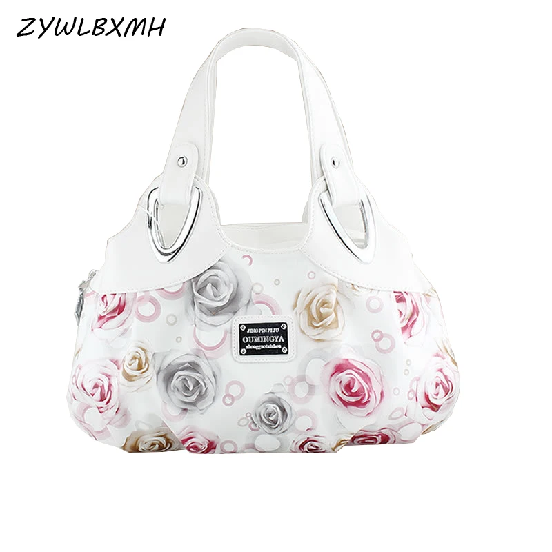 

ZYWLBXMH Bags For Women 2020 Flowers Pattern Handbag Solid Color Shoulder Bag Lady's Bag carteras mujer de hombro y bolsos