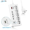 Power Strip 5 EU Outlets Plug Socket with USB QC 3.0 Quick Charge Port for PC Smartphones Tablets Computer 1.8m Extension Cord ► Photo 1/6