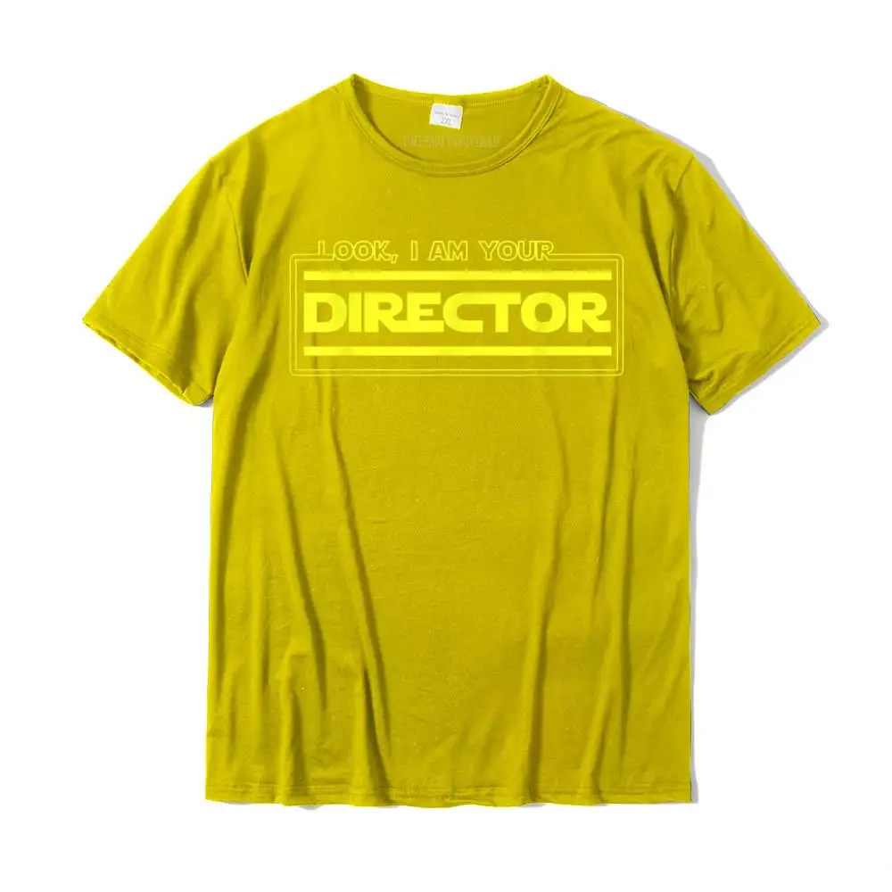 Casual Tshirts Latest O-Neck Leisure 100% Cotton Student T Shirt Group Short Sleeve T Shirt Free Shipping Look I Am Your Director T-Shirt - Funny Manager Parody Tee__MZ16720 yellow