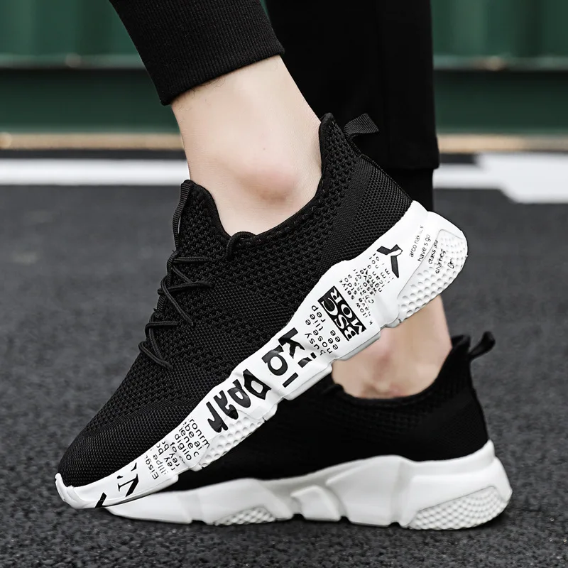 

2019 Breathable Fly Netting MEN'S SHOES Large Size Casual Sports Korean-style Teenager Students Versatile Trendy Shoes