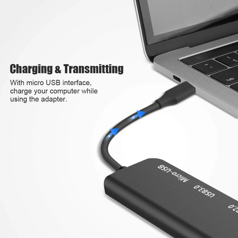 Usb C концентратор 4 в 1 мульти порт type-C адаптер к 4K Hdmi порт, Usb 3,0 и Usb 2,0, зарядка PD порт совместим с Mackbook Pro