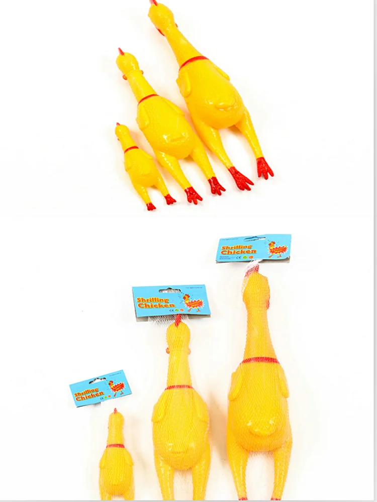 SQUEAK Sound Squeeze Screaming Dog Child Toy Details about   BIG 16" SCREECHING RUBBER CHICKEN 