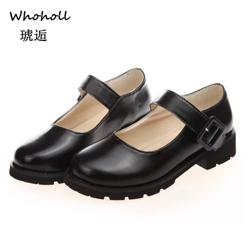 

Women Flats Shoes Big Size 35-39 Retro College Wind Round Buckle Thick Crust Muffin Shoes Small Doll Shoes Leather Shoes Sweet