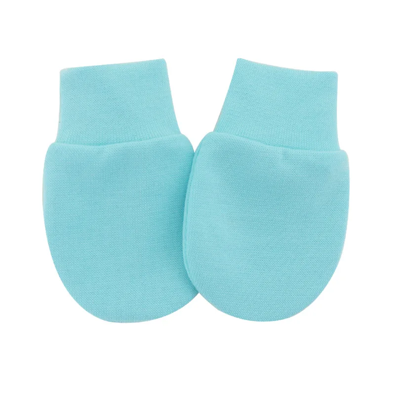 Multicolor Anti Scratching baby Gloves for Newborn Protection Face Scratch Pure cotton solid color newborn Mittens accessories