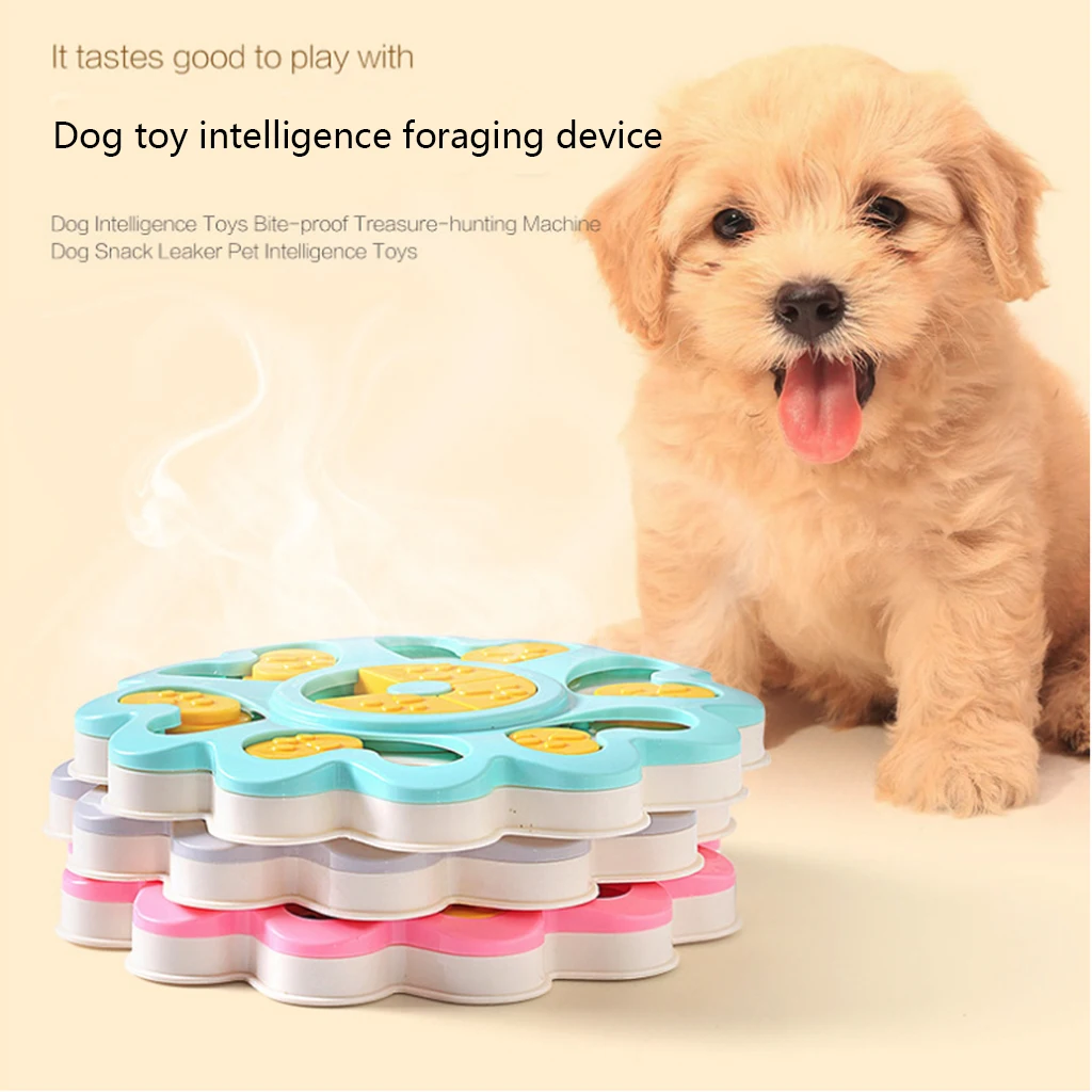 Dog Puzzle Toys Increase IQ Interactive Flower Slow Dispensing Feeding Pet Dog Training Games Feeder For Small Medium Dog Puppy