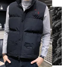 Камуфляжный пуховый хлопковый жилет мужской зимний тренд Молодежный жилет куртка теплый жилет снаружи жилет