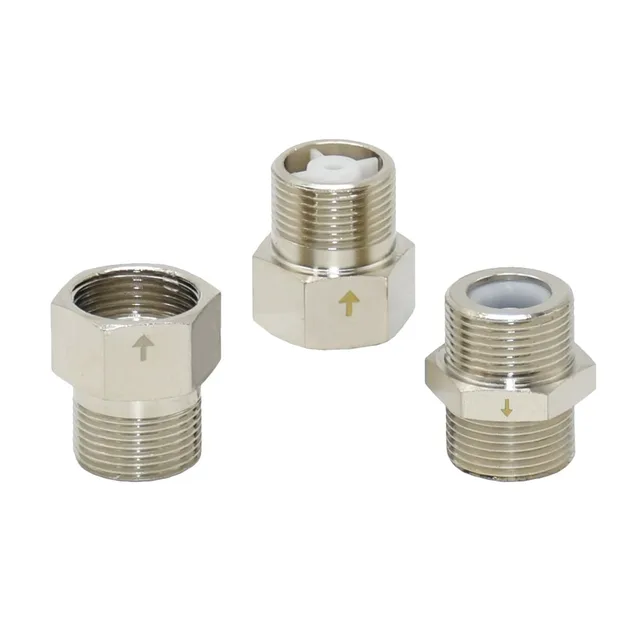 1/2 "3/4 Hüvelykes Szál-Ellenőrző Szelep Csatlakozó Sárgaréz Réz Fürdőszoba Vízmelegítő Wc-Csatlakozó Egyirányú Ízületi Adapter - Image 5