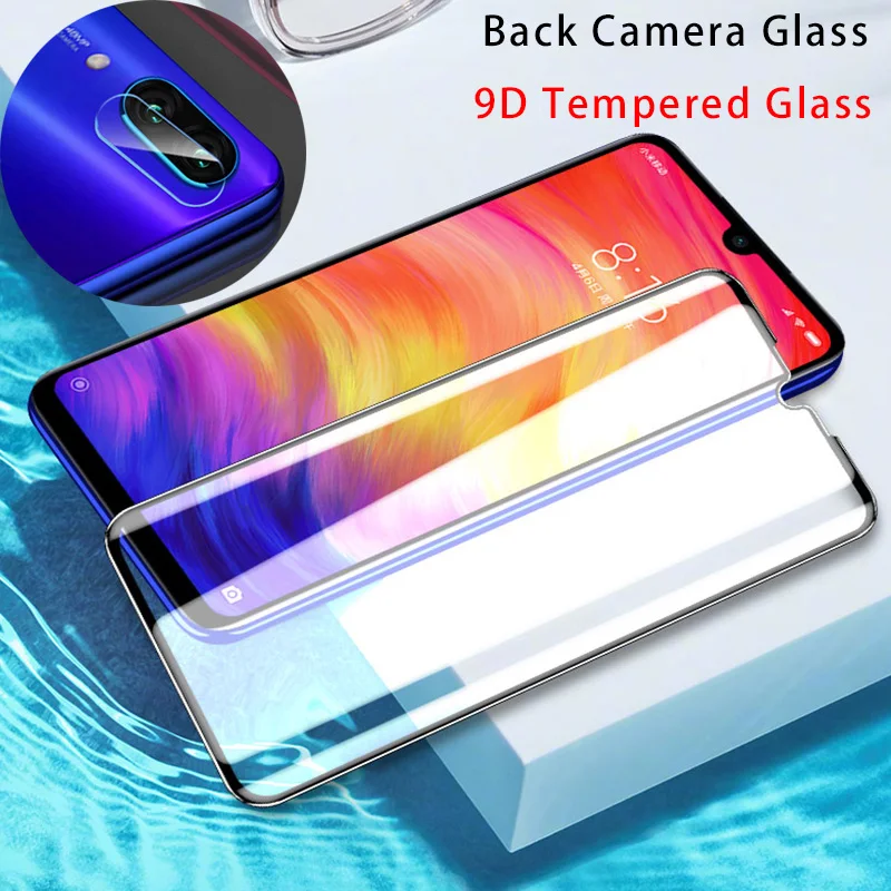 9D 2 in 1 Screen Protector Tempered Glass Film Full Cover for Xiaomi Redmi 8 7 2