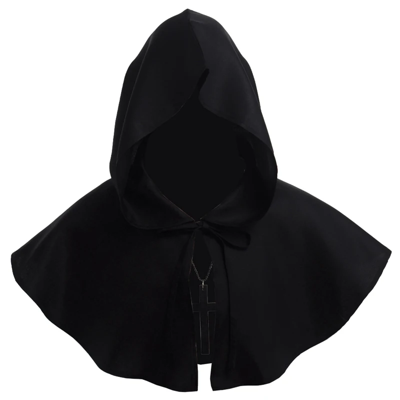Vintage Medieval Cowl Hat Halloween Hooded Wicca Pagan Cosplay Accessory Unisex