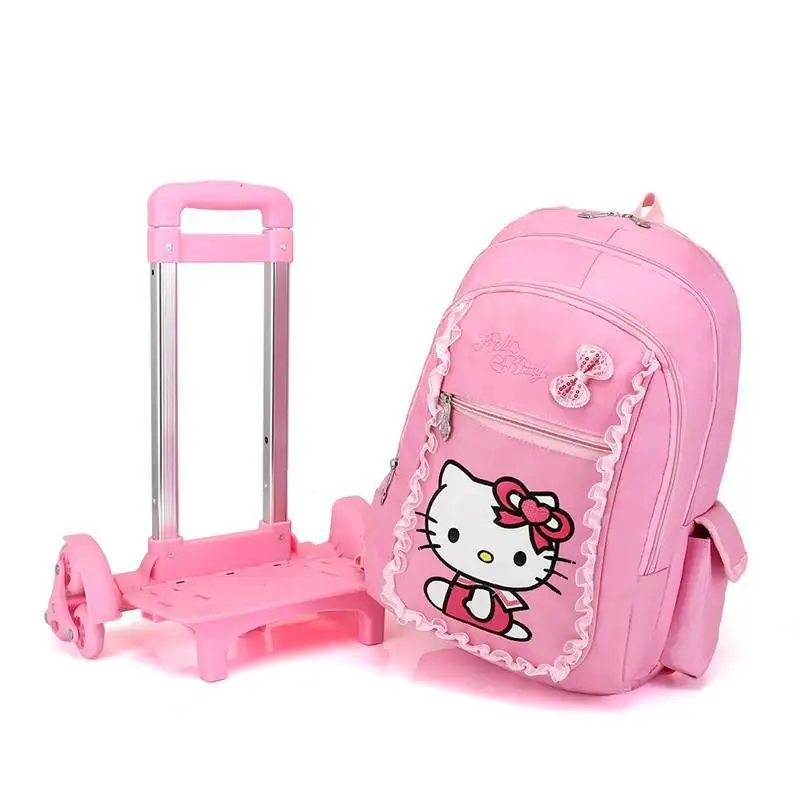 

Towbar tuo la xiang Trolley Bag Young STUDENT'S GIRL'S 12-3-5 Grade Girls Hand Pull Drag of Backpack