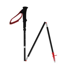 Треккинговый полюс из углеродистой вольфрамовой стали, прямой захват, EVA Foam, складной стержень для ходьбы, палки, ручка, ультра-светильник, 4 секции