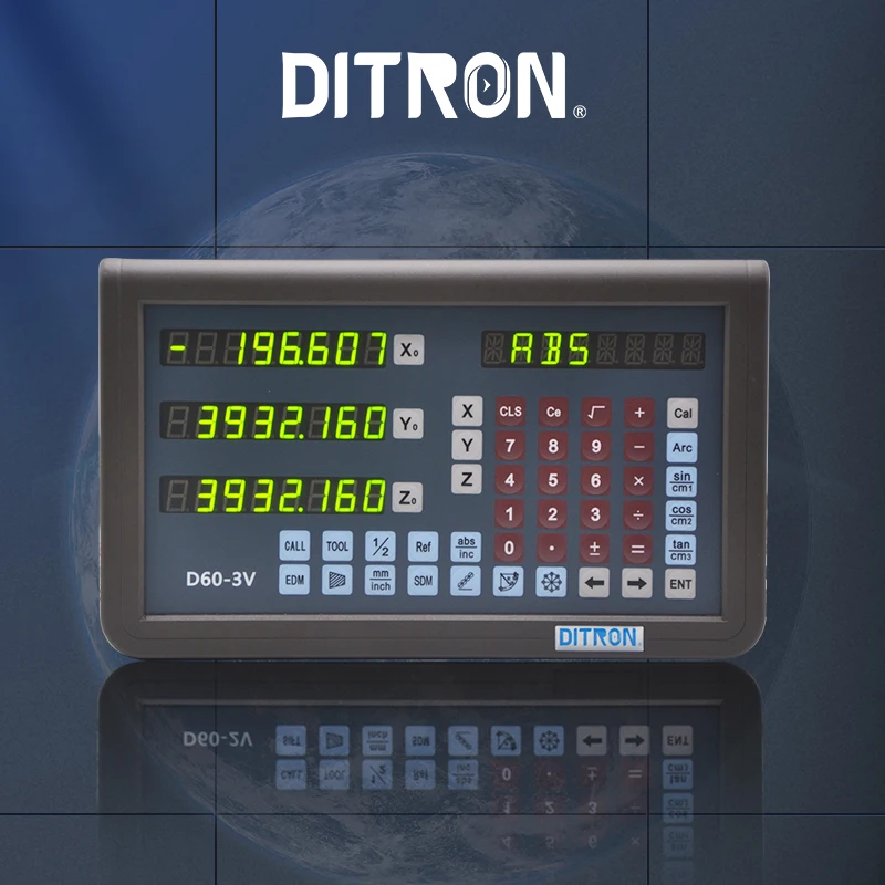 Набор цифровых магнитных шкал D60 Ditron Dro с 3 Осями шкалы DRO 0 1100 мм для мил/токарного