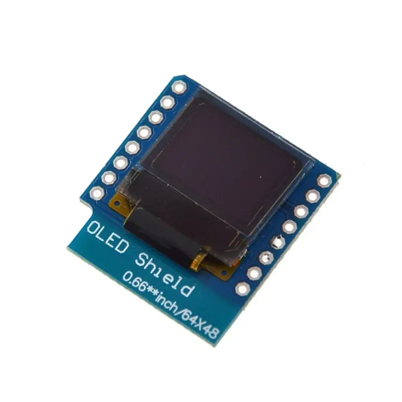 0 66 дюймовый oled экран ЖК модуль дисплея 64X48 IIC/I2C fo WEMOS D1 MINI M4YE|Печатные платы| |