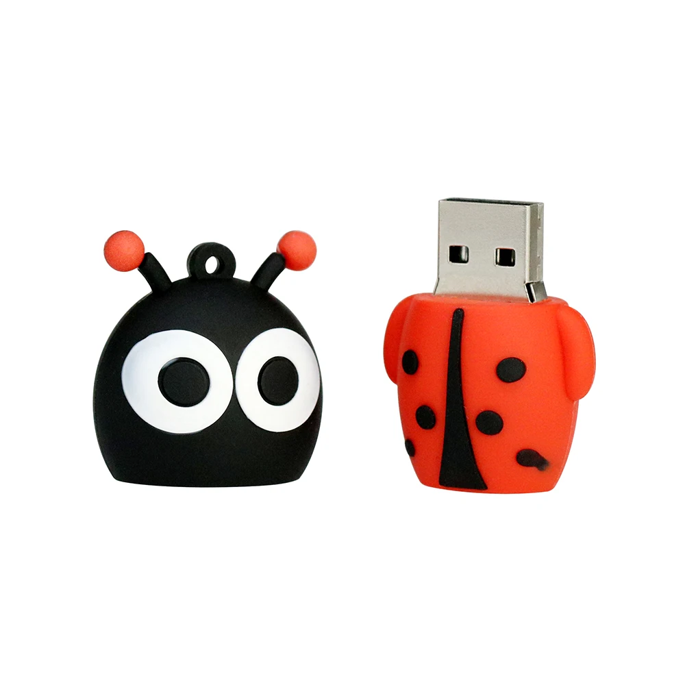 Мультяшный USB флэш-накопитель 8 ГБ Милая Божья коровка USB 2,0 Флешка 32 ГБ флеш-накопитель 16 Гб USB Memoria Stick Beetles Flashdrive диск памяти