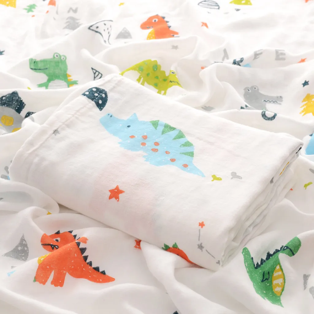 Муслиновое хлопковое Пеленальное Одеяло для новорожденных, детское одеяло для новорожденных, тонкая пеленка для новорожденных, конверт, накидка для коляски - Цвет: F
