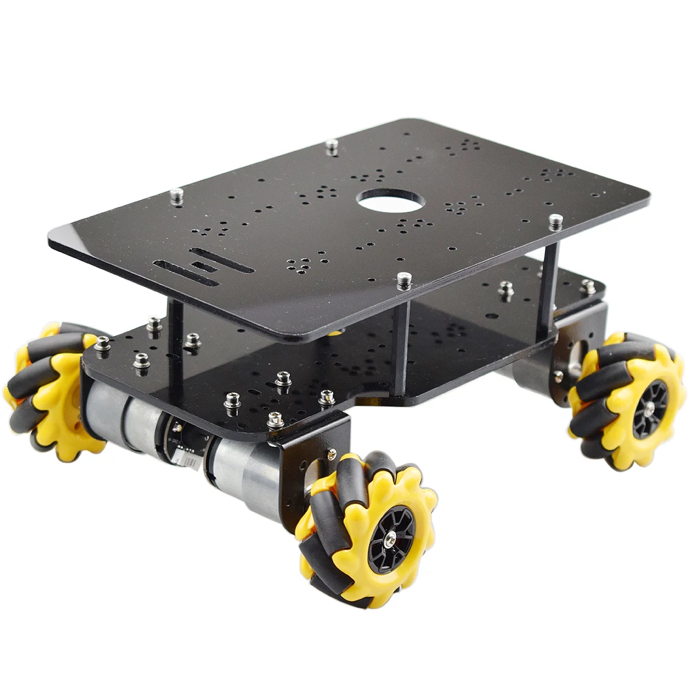 

New 5KG Load Mecanum Wheel Robot Car Chassis Kit with DC Hall Encoder Motor for ROS Arduino Raspberry Pi STM32 DIY STEM Toy Part