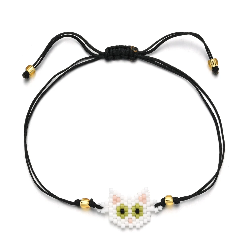 A21 Diy тканая веревка Miyuki браслет из бисера Boho Санта Клаус браслет с лосем простой ручной работы браслет дружбы для женщин Подарки - Окраска металла: A21