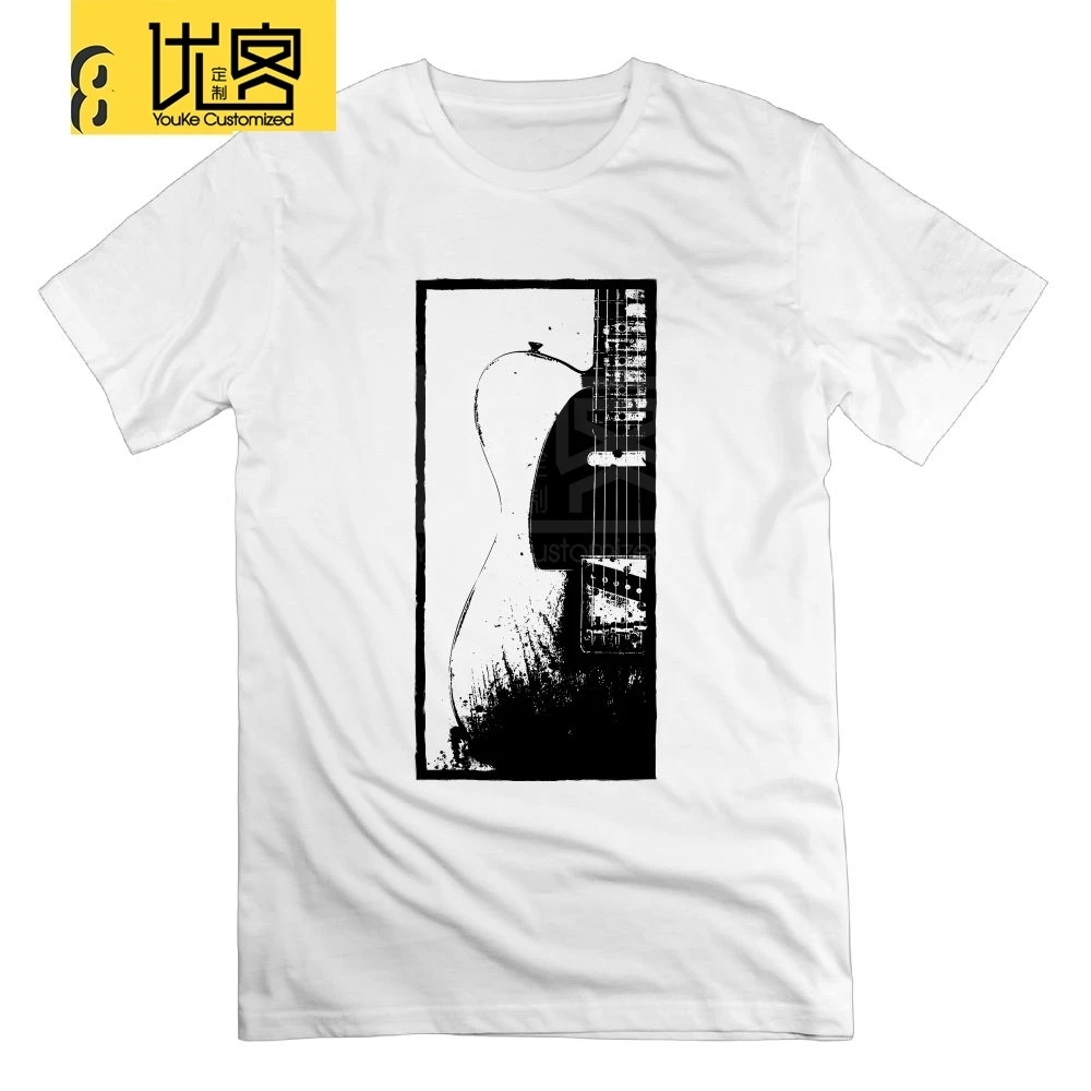 

Telecaster Guitar Keith Richards Pure Cotton Short-Sleeved Creative T-Shirts Plus Size Male T Shirts Crew Neck Tee Shirts