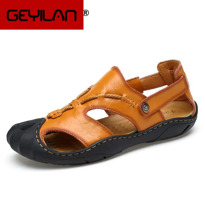 

Ramialali New Fashion Summer Leisure Beach Men Sandals Shoes High Quality Leather Sandals Breathable Men's Casual Sandals