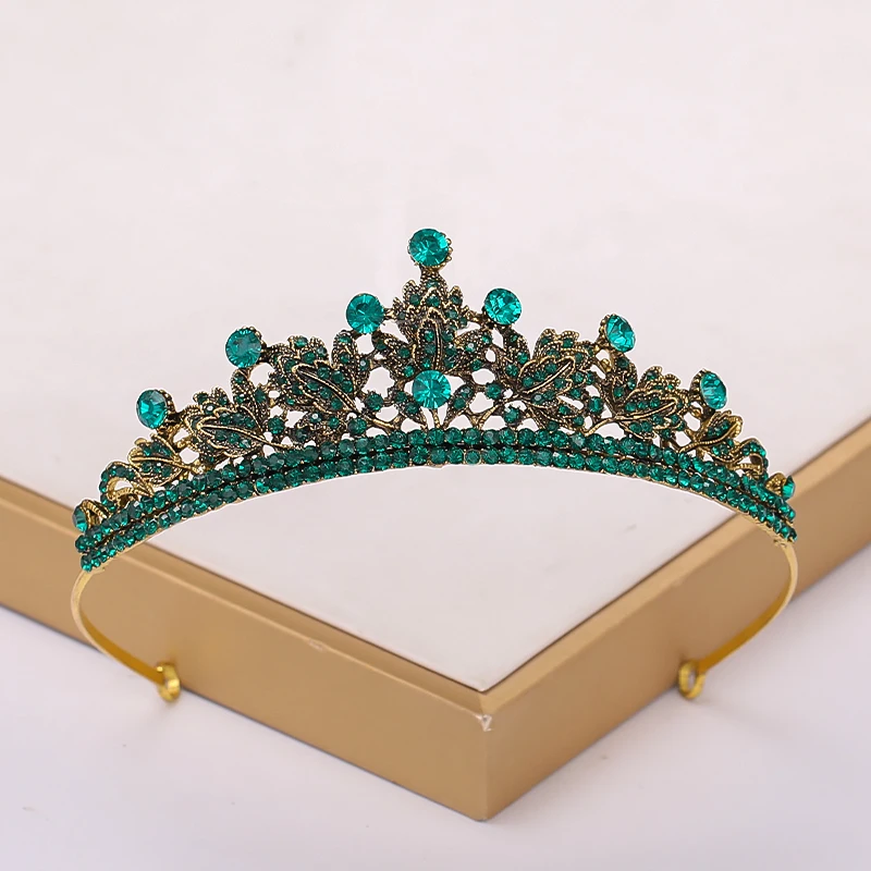 Baroque Vintage Tiara And Crowns Crystal Rhinestone Wedding Hair Accessories Queen Princess Crown More Design Head Jewelry