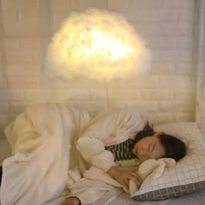 

DIY Handmade Cute Cotton Cloud Shape Light Hanging Night Light For Birthday Gift Home Bedroom Decor Drop Shipping Sale