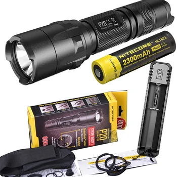 

NITECORE P20 Flashlight CREE XM-L2 (U2) LED max. 800LM beam Dual-switch tail LED torch for outdoor sports + battery and charger