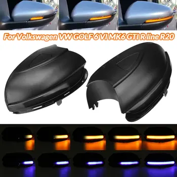 

Upgrade 2pcs Car Dynamic Blinker LED Turn Signal Light Side Mirror Indicator 2 Modes for VW GOLF 6 VI MK6 GTI R line R20 Touran