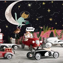 

Cat Illustration Children's Room Wallpaper Wallpaper Wallpaper Nordic Style Boys And Girls Custom Wallpaper Background Wall