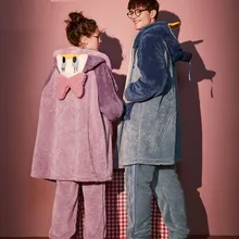 Женские и мужские ночные рубашки, комплекты носков, пижамы с одинаковой парой, осенне-зимние коралловые