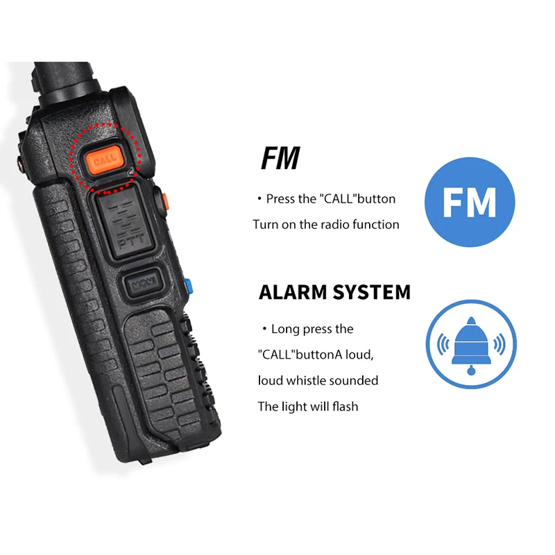 Рация Baofeng UV 5R 10 км 8 Вт двухстороннее радио портативное UV5R рация FM Любительское
