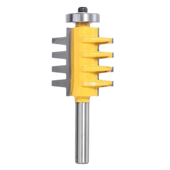 

Yellow 8mm Shank Rail Reversible Finger Joint Glue Router Bit Cone Tenon Woodwork Wood Cutter Suitable For Particle Board MDF