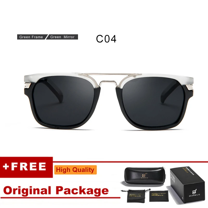 DEARMILIU, новинка, унисекс, двухцветные солнцезащитные очки, UV400, высокое качество, для рыбалки, вождения, солнцезащитные очки, спортивные, gafas de sol, роскошный бренд - Цвет линз: C04  White black