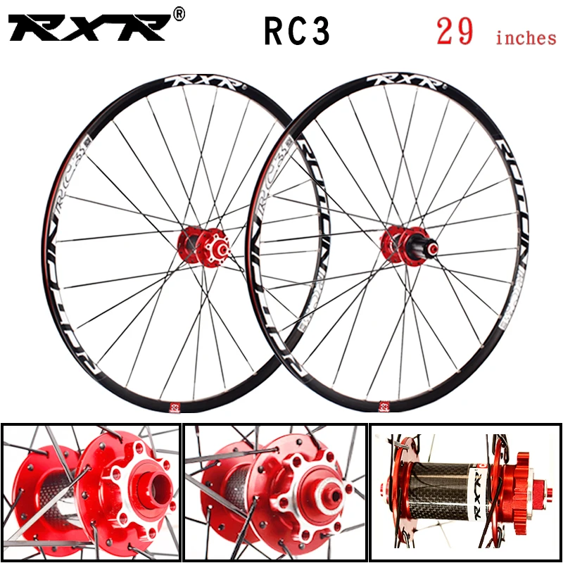 RXR горный велосипед MTB внедорожный углеродный велосипед Колеса 29 дюймов RC3 дисковый тормоз 5 подшипников 7-11speed через ось/QR колеса велосипеда