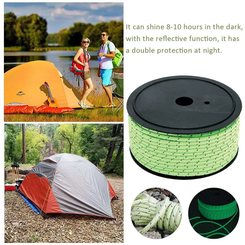 

Reflective Chain Windproof Tent Rope Guards Line For Camping Tent Camping Rope Reflective Shrouds For Tents 2.5MM Diameter 50m