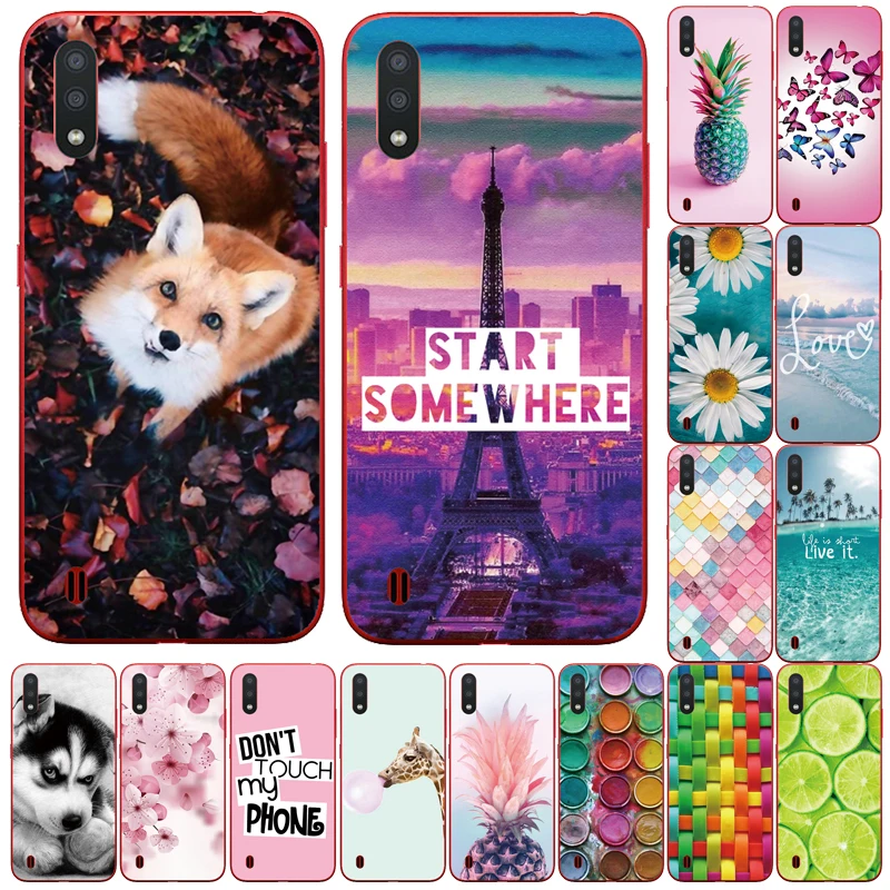 Case for Samsung M01 Cover TPU Phone Silicone Fundas Galaxy Bumper M 01 M015 SM-M015F Cartoon Coqa | Мобильные телефоны и