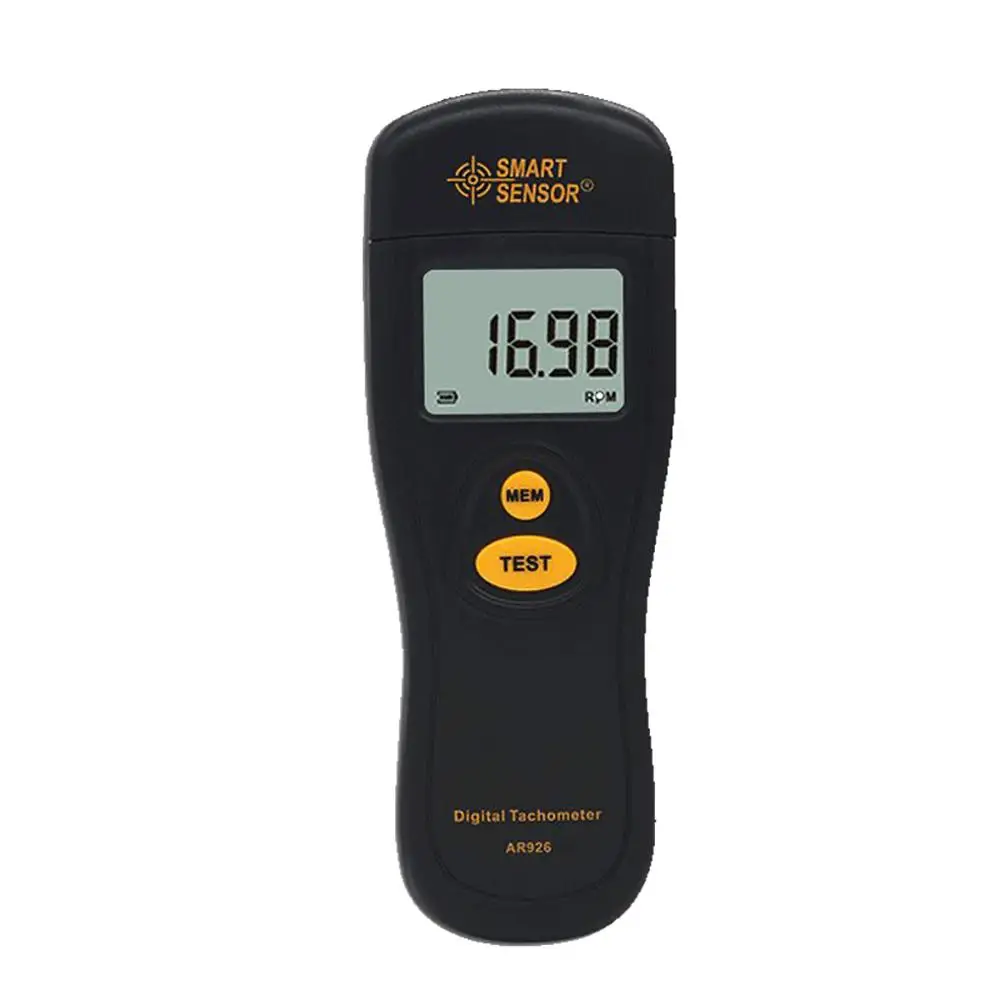 

SMART SENSOR AR926 Rotational Speed Meter 2.5~99999RPM Digital Tachometer LCD Non-Contact Photoelectric Speedometer