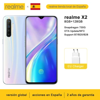 

Global Version realme X2 8GB RAM 128GB ROM NFC 6.4" Moblie Phone Snapdragon 730G 64MP Quad Camera Cellphone VOOC 30W Fast Charge