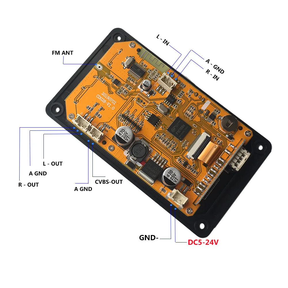 APE Bluetooth LCD MP3 MP4 MP5 Аудио видео модуль Поддержка жесткого диска Отображение времени