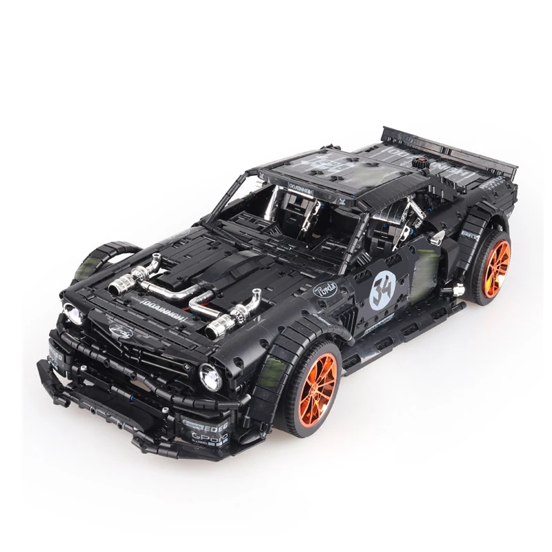 23009 Новинка 1965 Ford Mustang Hoonicorn гоночный автомобиль Ft Technic 20102 MOC 22970 конструкторные