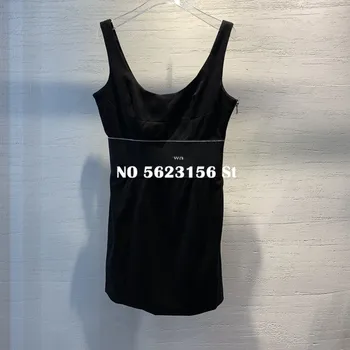 

Women bodycon dress High Waist Letter print Party Dresses Sundress Sexy Ladys Elegant Mini Black Dress High-end design series