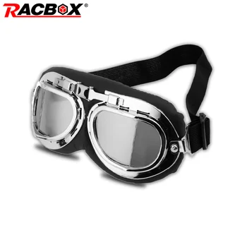 

Motorcycle Goggle WWII Vintage Retro Goggles universal Silver edge Pilot Biker Cycling Sunglasses ATV UTV Racer Pit Bike Eyewear