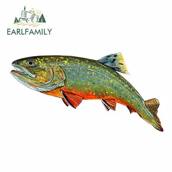 

EARLFAMILY 13cm x 6.7cm Brook Trout Fish Graphics Auto Car Stickers and Decals Laptop Windshield Refrigerator Fine Car Wrap