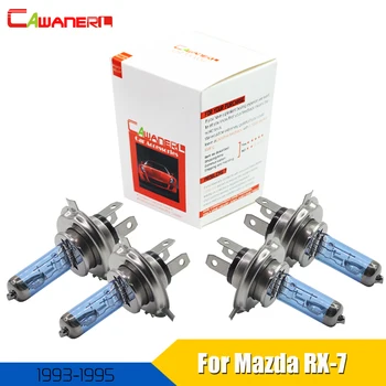 

Cawaner 4 X 100W H4 Hi/Lo Auto Halogen Bulb 4300K Warm White 12V For Mazda RX-7 Coupe 1993-1995 Car Light Headlight